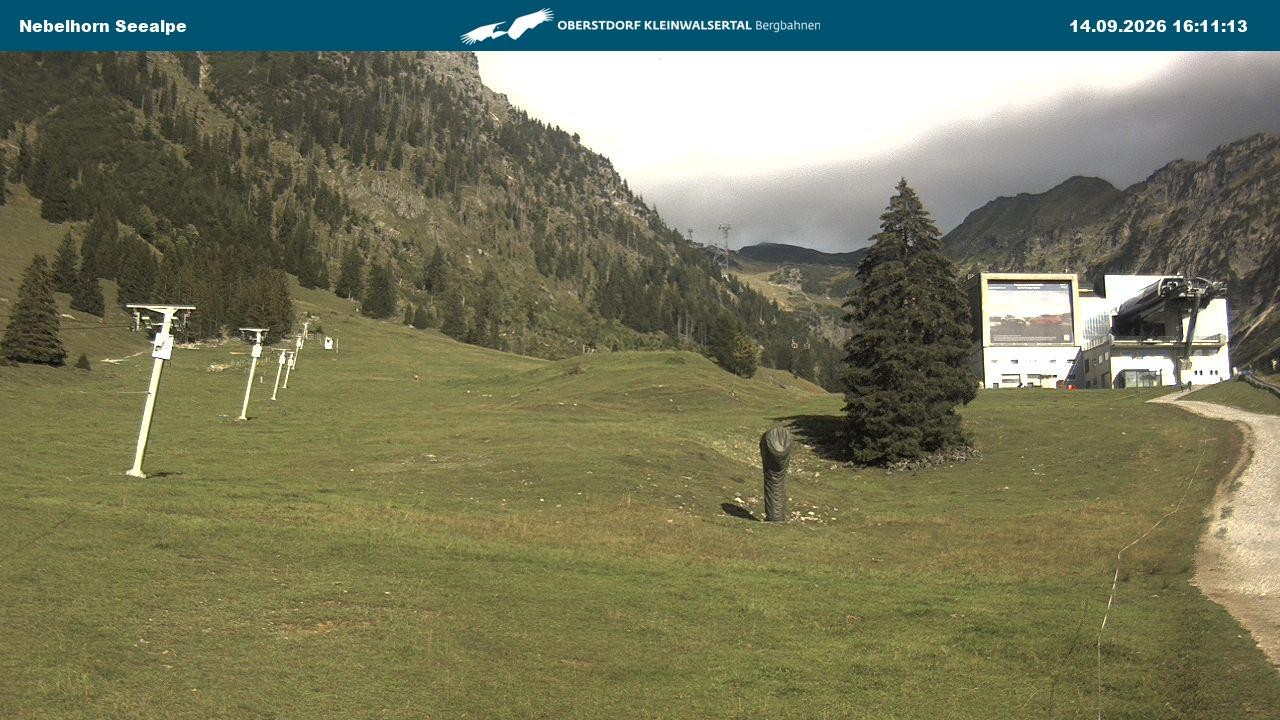 Archiv Foto Webcam Nebelhornbahn Mittelstation
