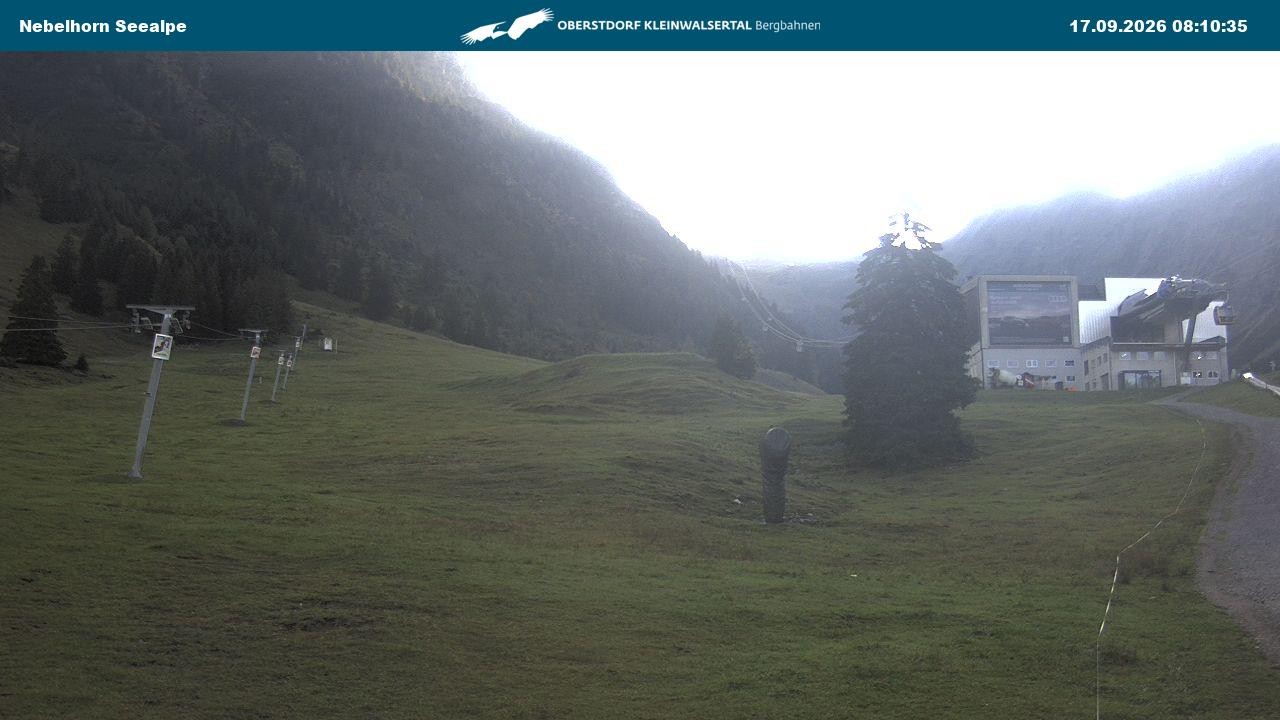 Archiv Foto Webcam Nebelhornbahn Mittelstation
