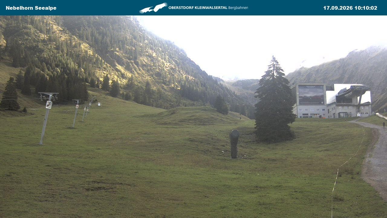 Archiv Foto Webcam Nebelhornbahn Mittelstation