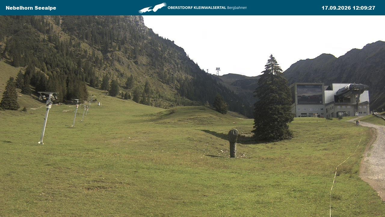 Archiv Foto Webcam Nebelhornbahn Mittelstation