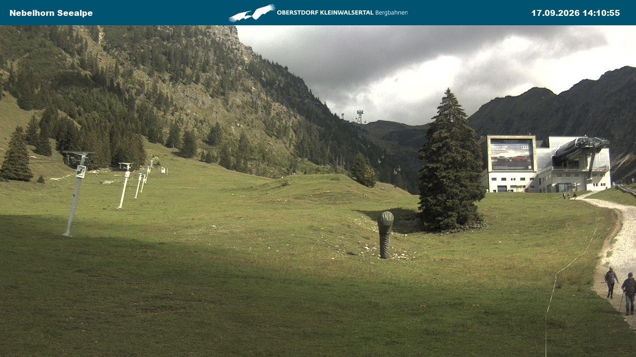 Archiv Foto Webcam Nebelhornbahn Mittelstation