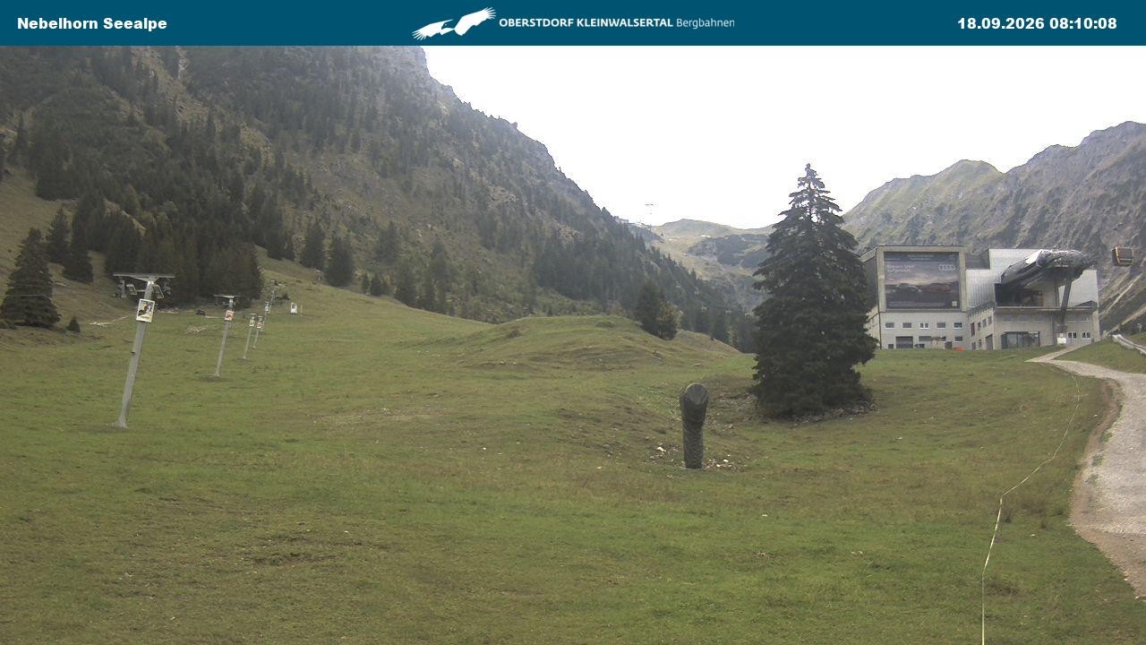 Archiv Foto Webcam Nebelhornbahn Mittelstation
