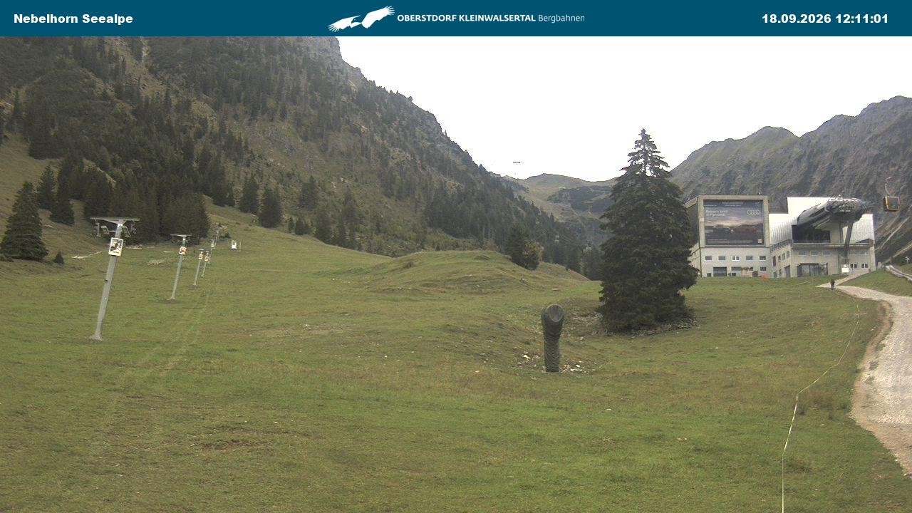 Archiv Foto Webcam Nebelhornbahn Mittelstation