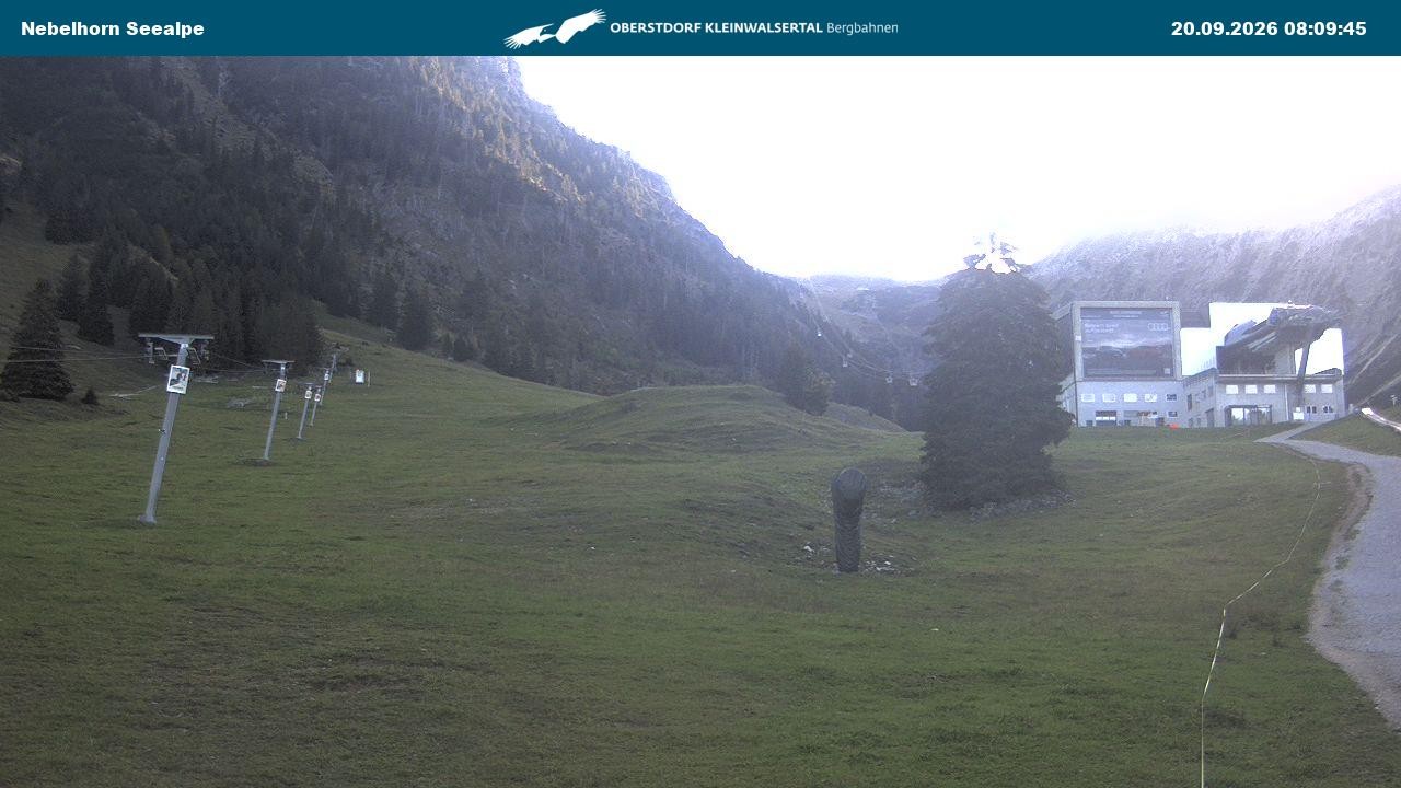 Archiv Foto Webcam Nebelhornbahn Mittelstation