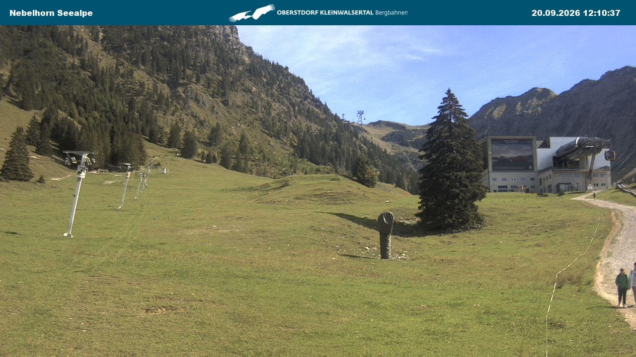 Archiv Foto Webcam Nebelhornbahn Mittelstation