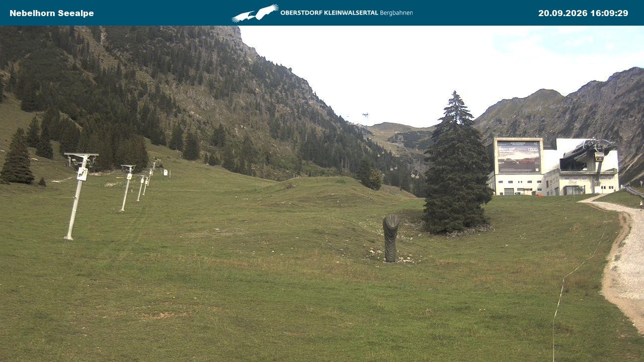 Archiv Foto Webcam Nebelhornbahn Mittelstation