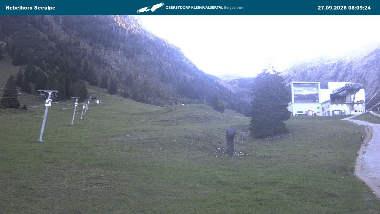 Archiv Foto Webcam Nebelhornbahn Mittelstation