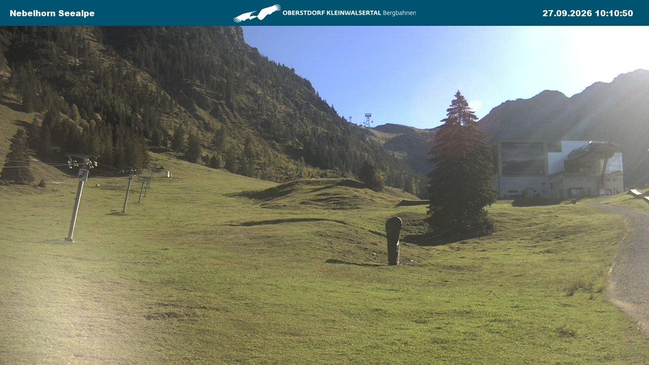 Archiv Foto Webcam Nebelhornbahn Mittelstation