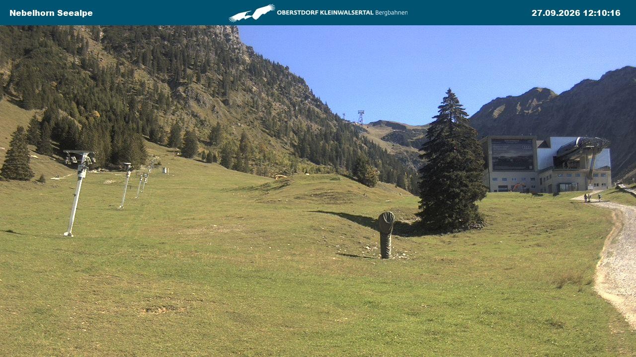 Archiv Foto Webcam Nebelhornbahn Mittelstation