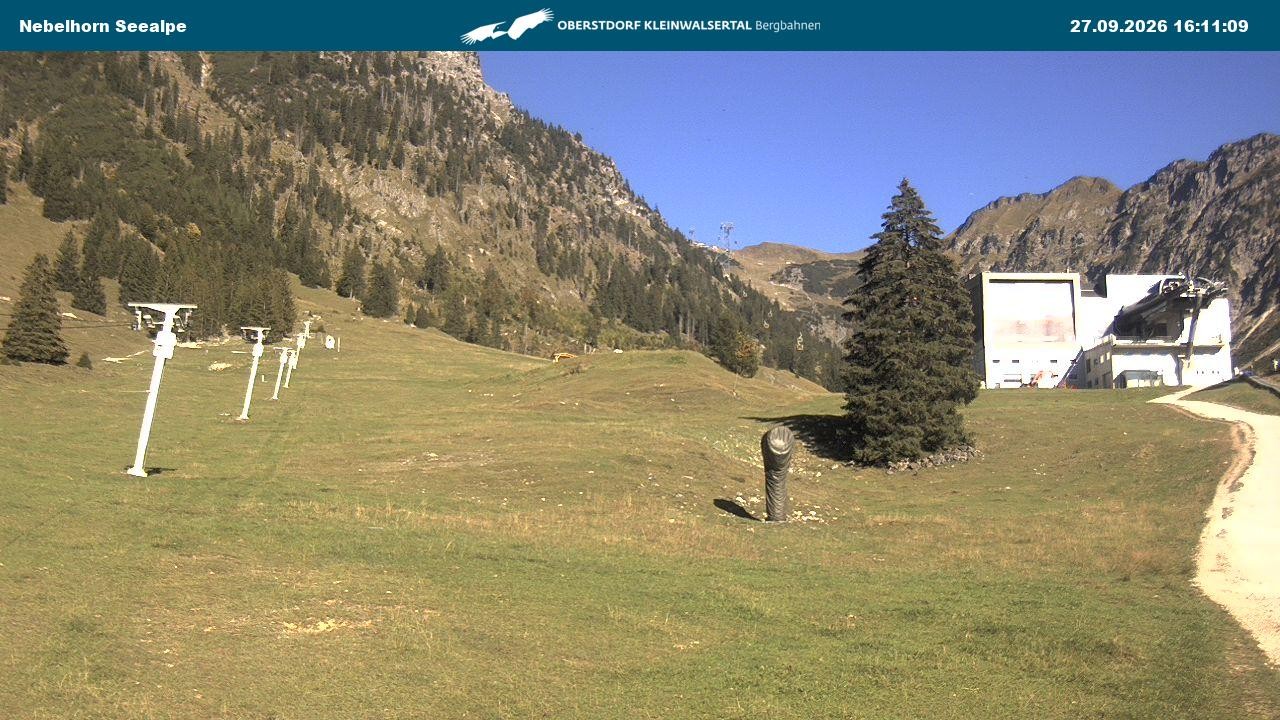 Archiv Foto Webcam Nebelhornbahn Mittelstation