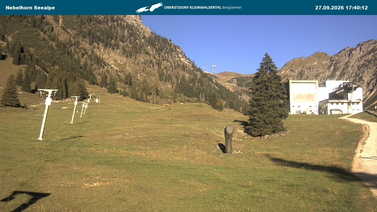 Archiv Foto Webcam Nebelhornbahn Mittelstation