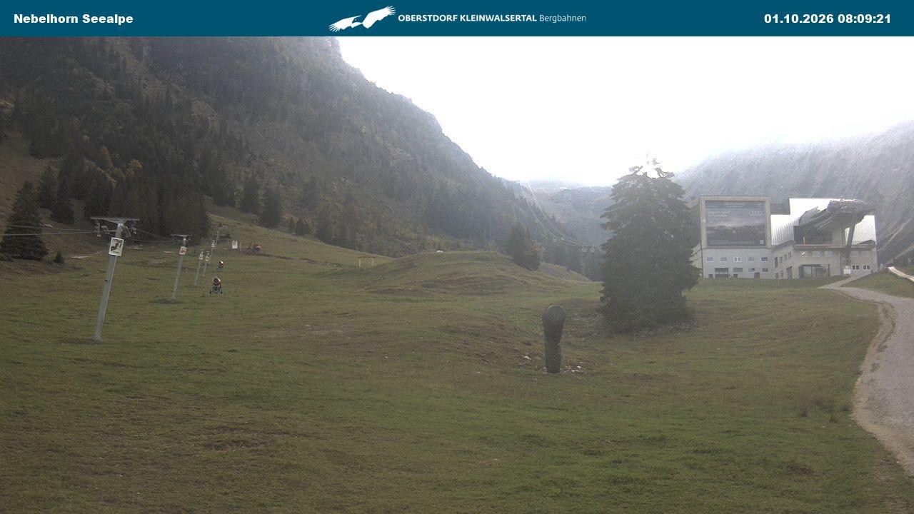 Archived image Webcam Cable car Nebelhorn station Seealpe
