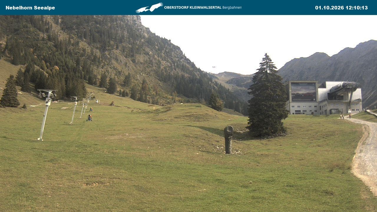 Archived image Webcam Cable car Nebelhorn station Seealpe