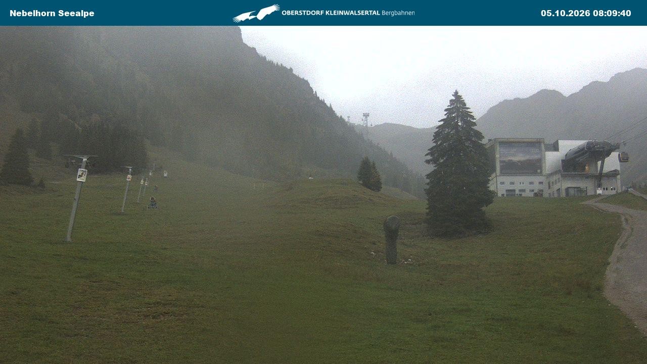 Archived image Webcam Cable car Nebelhorn station Seealpe