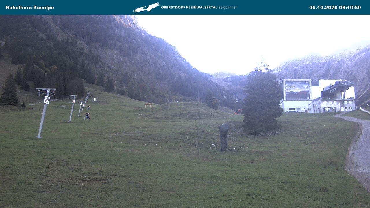 Archiv Foto Webcam Nebelhornbahn Mittelstation