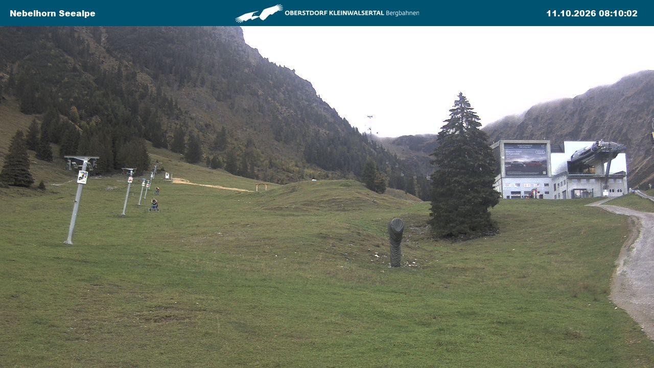 Archived image Webcam Cable car Nebelhorn station Seealpe