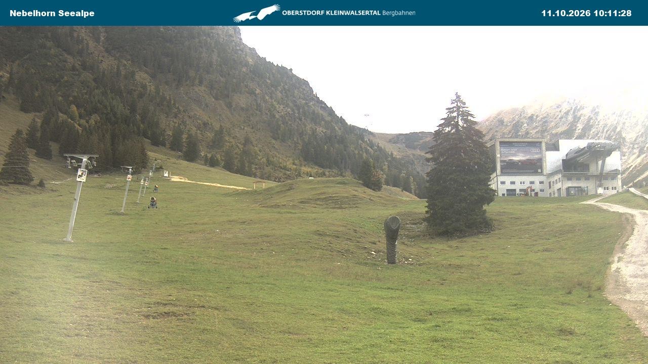 Archiv Foto Webcam Nebelhornbahn Mittelstation