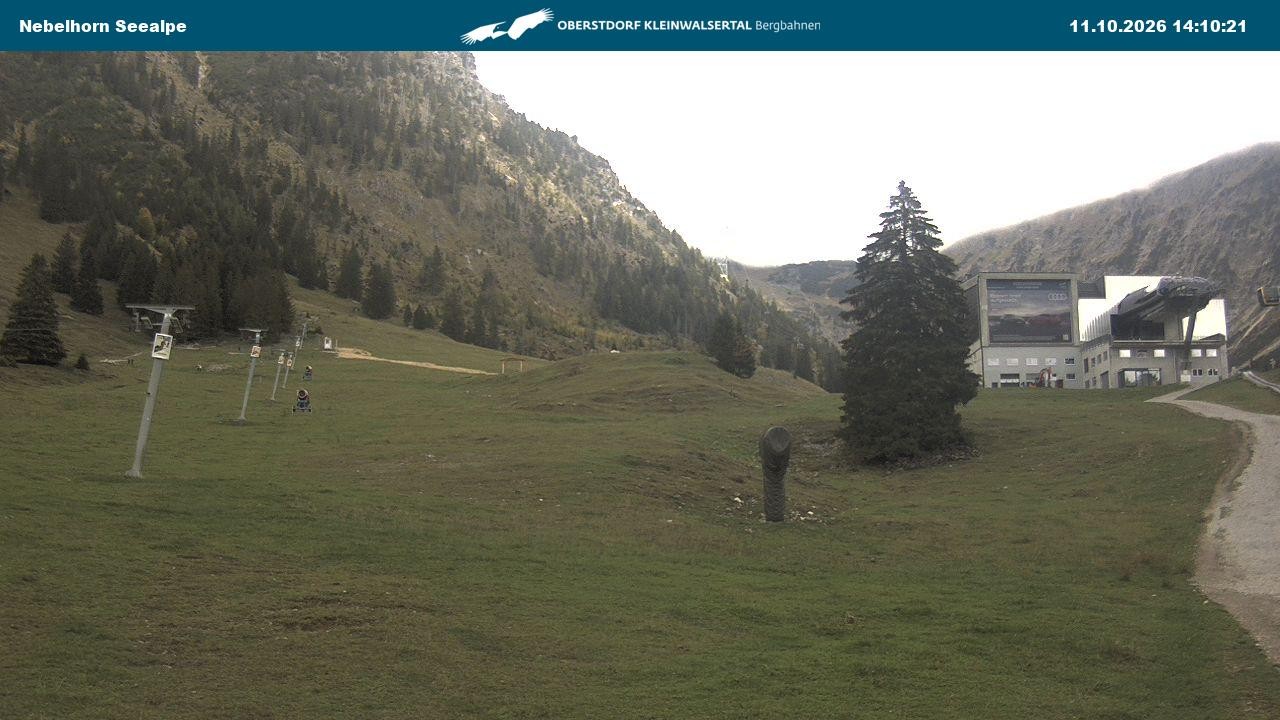 Archiv Foto Webcam Nebelhornbahn Mittelstation