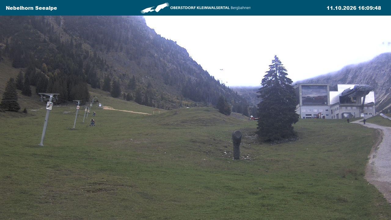 Archiv Foto Webcam Nebelhornbahn Mittelstation