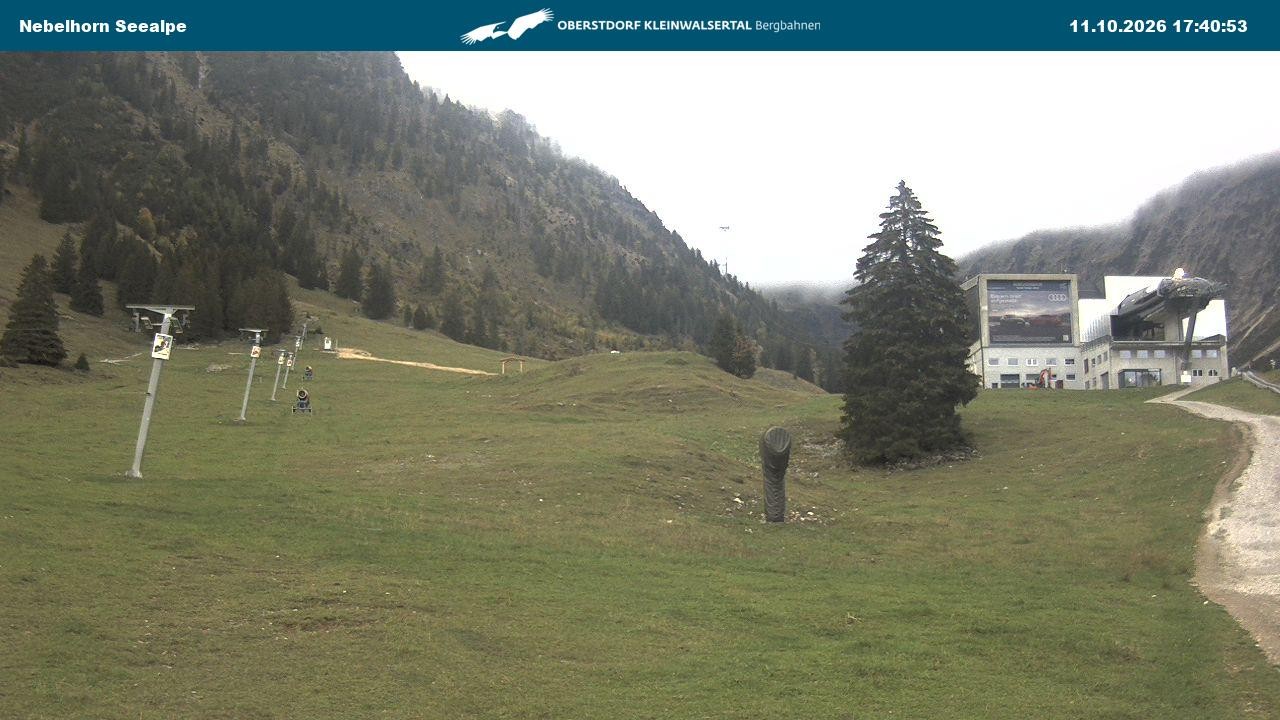 Archived image Webcam Cable car Nebelhorn station Seealpe
