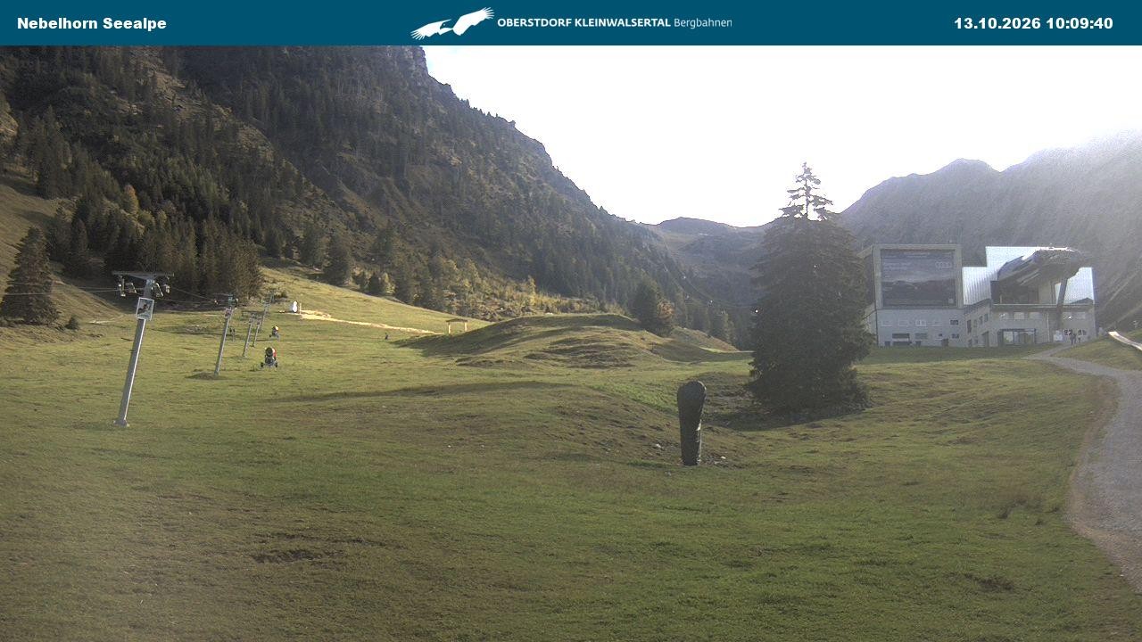 Archiv Foto Webcam Nebelhornbahn Mittelstation