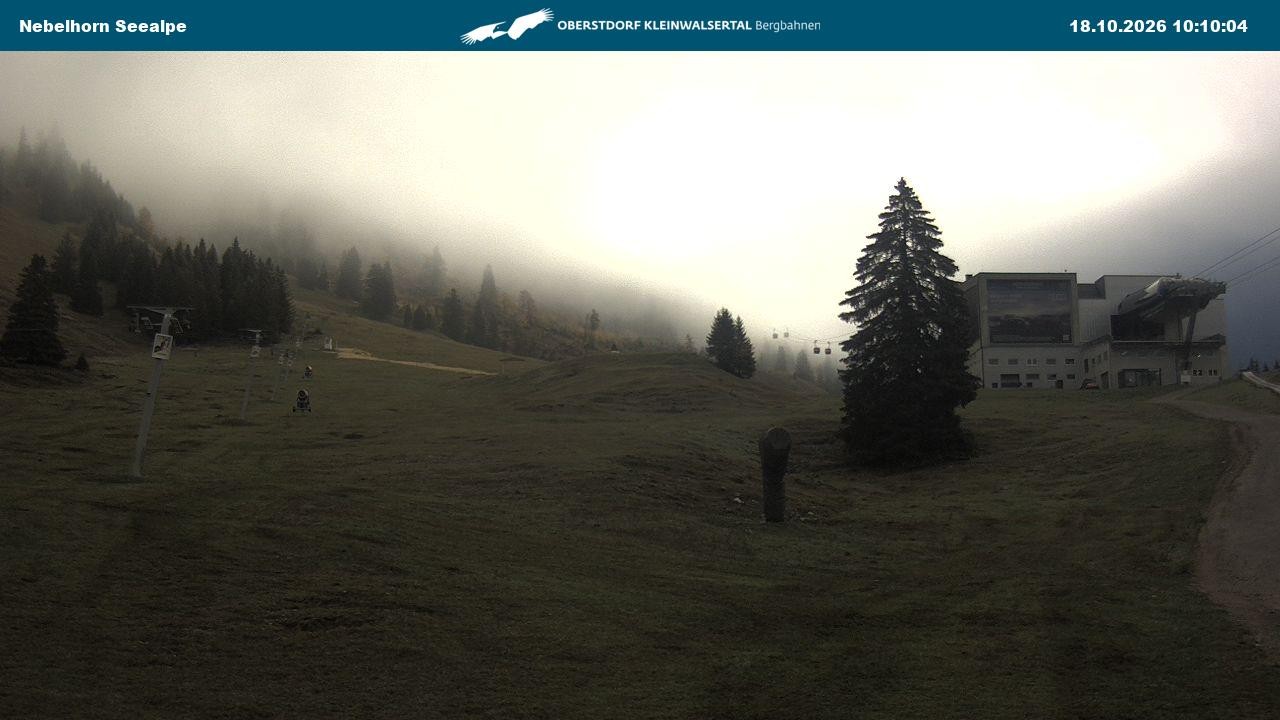 Archiv Foto Webcam Nebelhornbahn Mittelstation