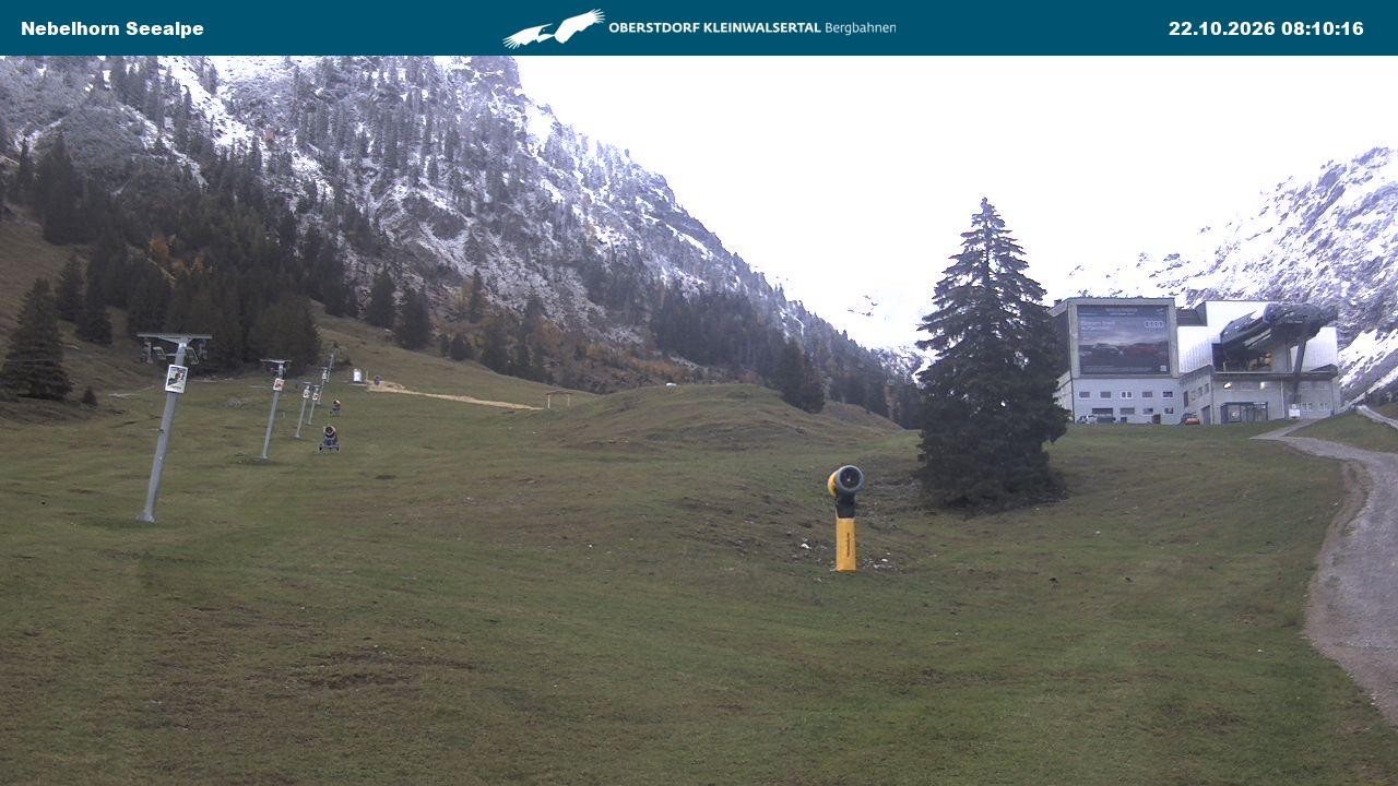 Archiv Foto Webcam Nebelhornbahn Mittelstation