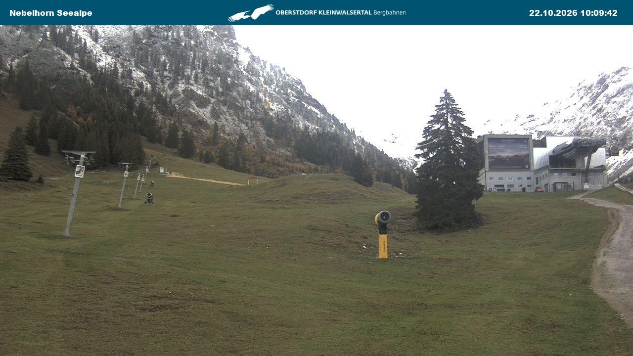 Archiv Foto Webcam Nebelhornbahn Mittelstation