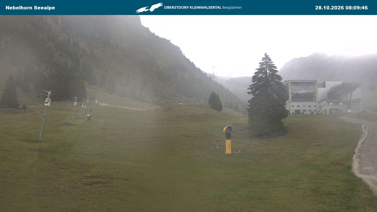 Archiv Foto Webcam Nebelhornbahn Mittelstation