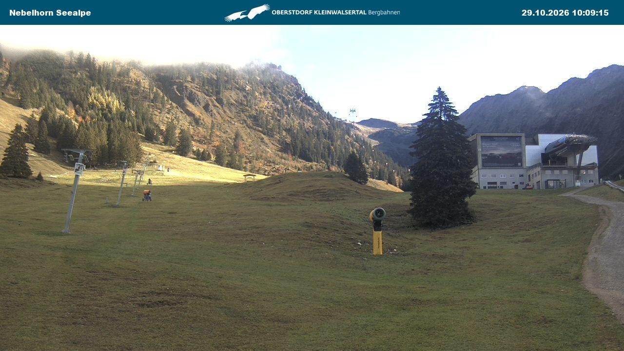 Archiv Foto Webcam Nebelhornbahn Mittelstation