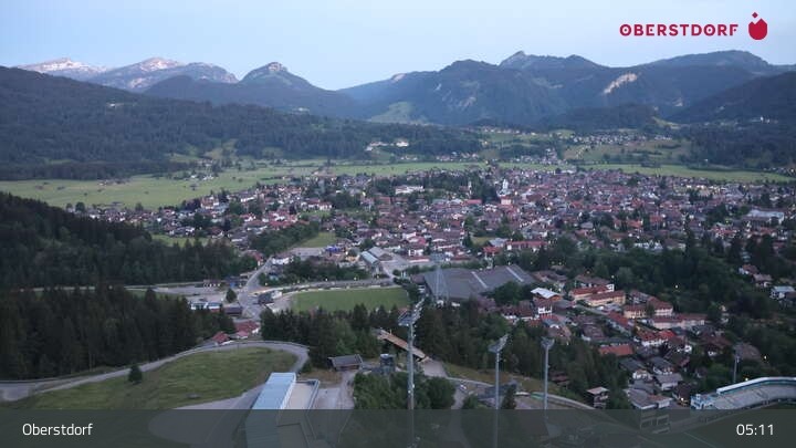 Archiv Foto Webcam Aussicht auf Oberstdorf von der Ski-Schanze