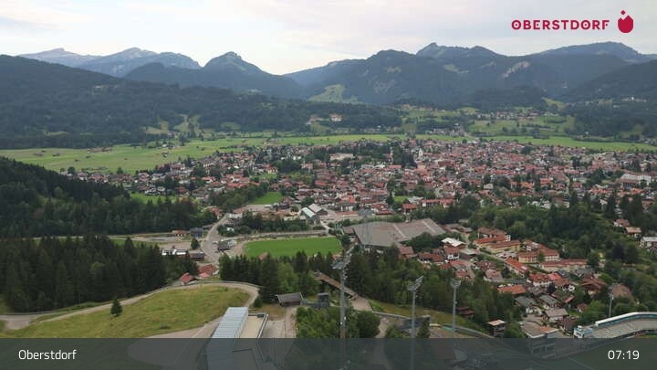 Archiv Foto Webcam Aussicht auf Oberstdorf von der Ski-Schanze