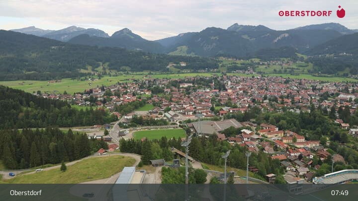 Archiv Foto Webcam Aussicht auf Oberstdorf von der Ski-Schanze