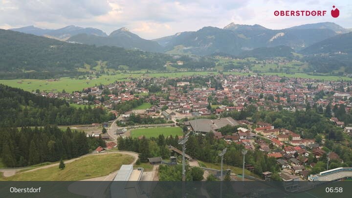 Archiv Foto Webcam Aussicht auf Oberstdorf von der Ski-Schanze
