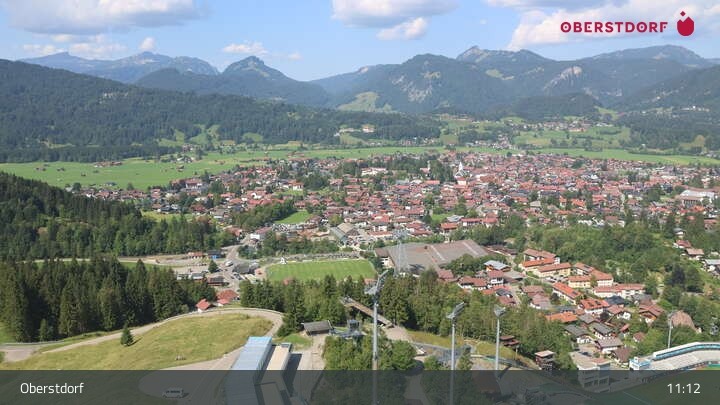 Archived image Webcam View at Oberstdorf city