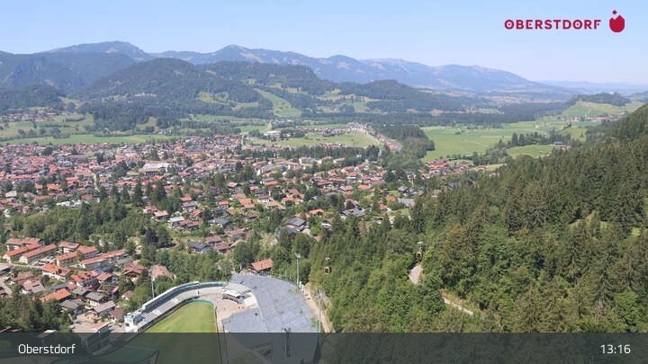 Archived image Webcam View at Oberstdorf city