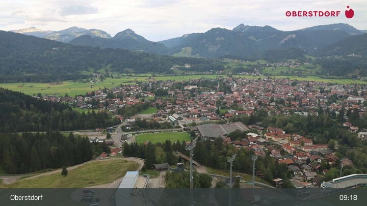 Archiv Foto Webcam Aussicht auf Oberstdorf von der Ski-Schanze