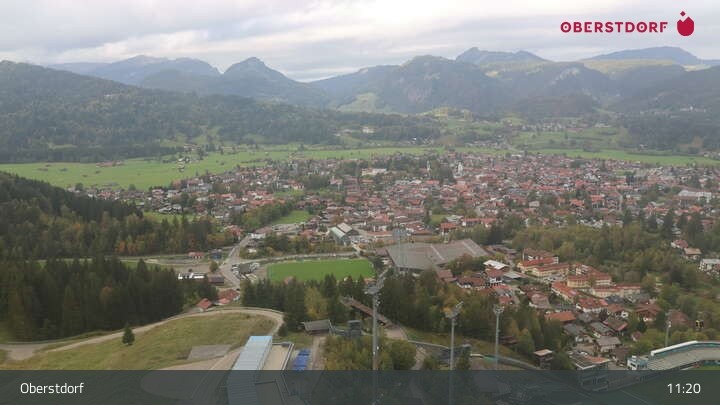 Archiv Foto Webcam Aussicht auf Oberstdorf von der Ski-Schanze
