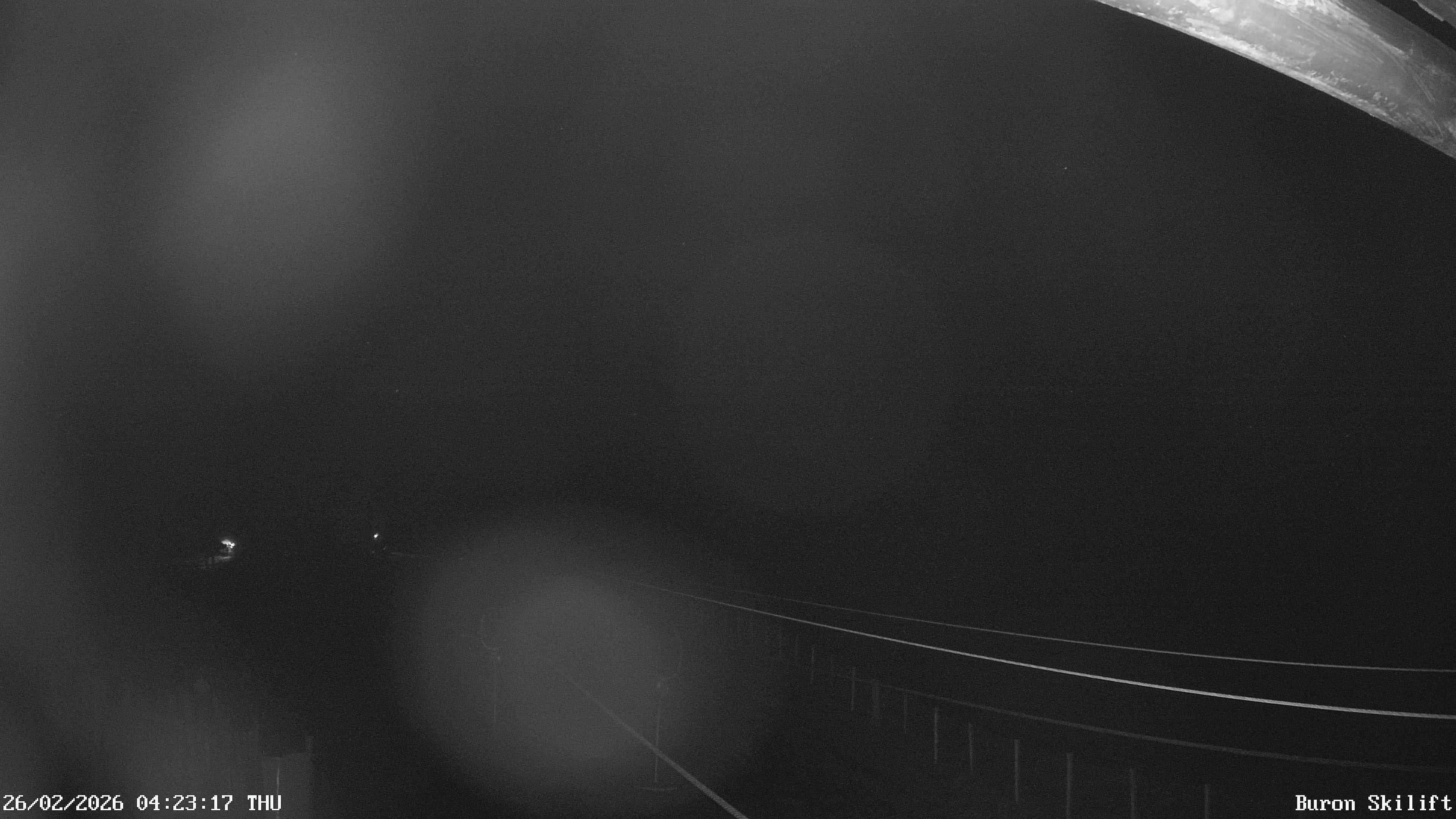 Archived image Webcam Enjoy the panoama view of the ski trail and lift in Buron