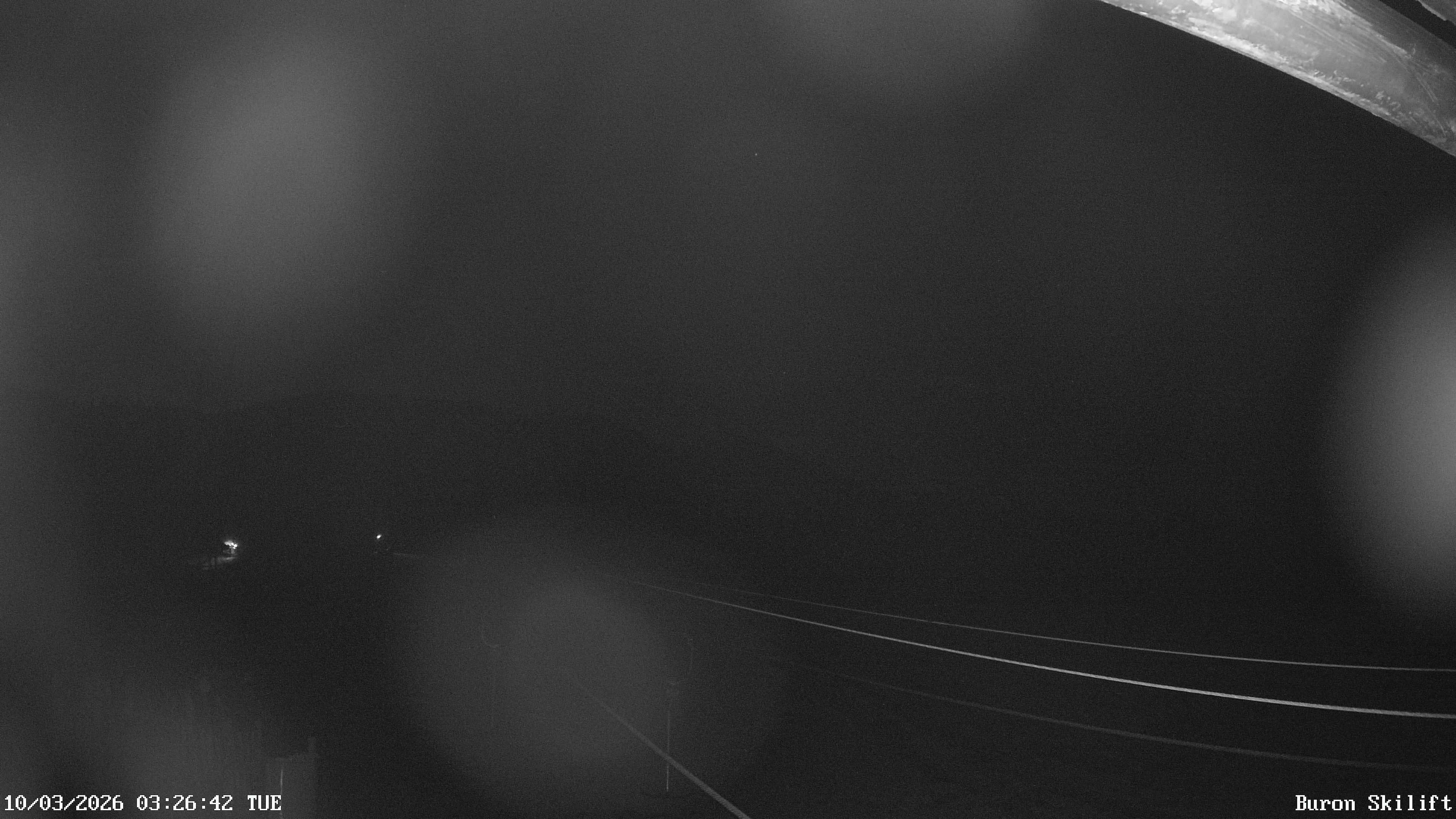 Archived image Webcam Enjoy the panoama view of the ski trail and lift in Buron