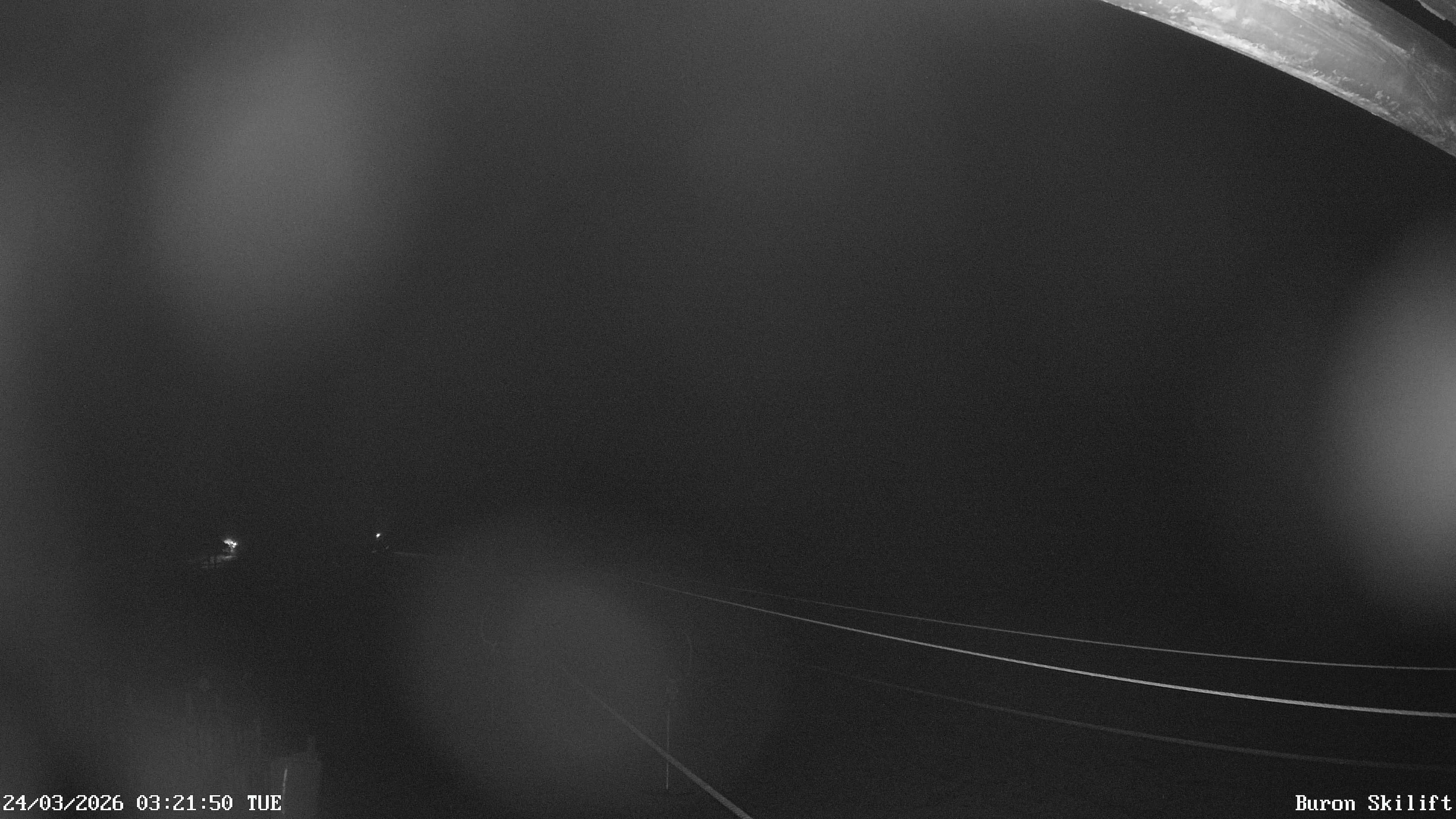 Archived image Webcam Enjoy the panoama view of the ski trail and lift in Buron