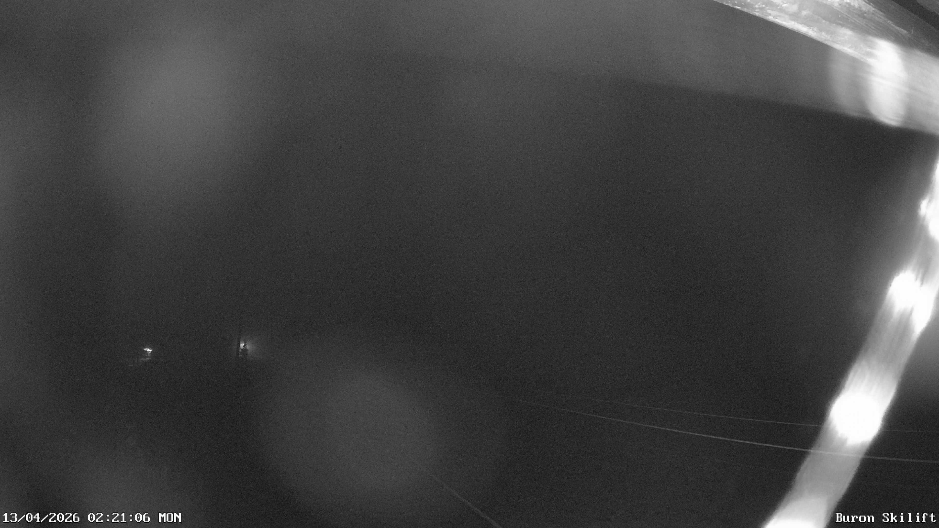 Archived image Webcam Enjoy the panoama view of the ski trail and lift in Buron