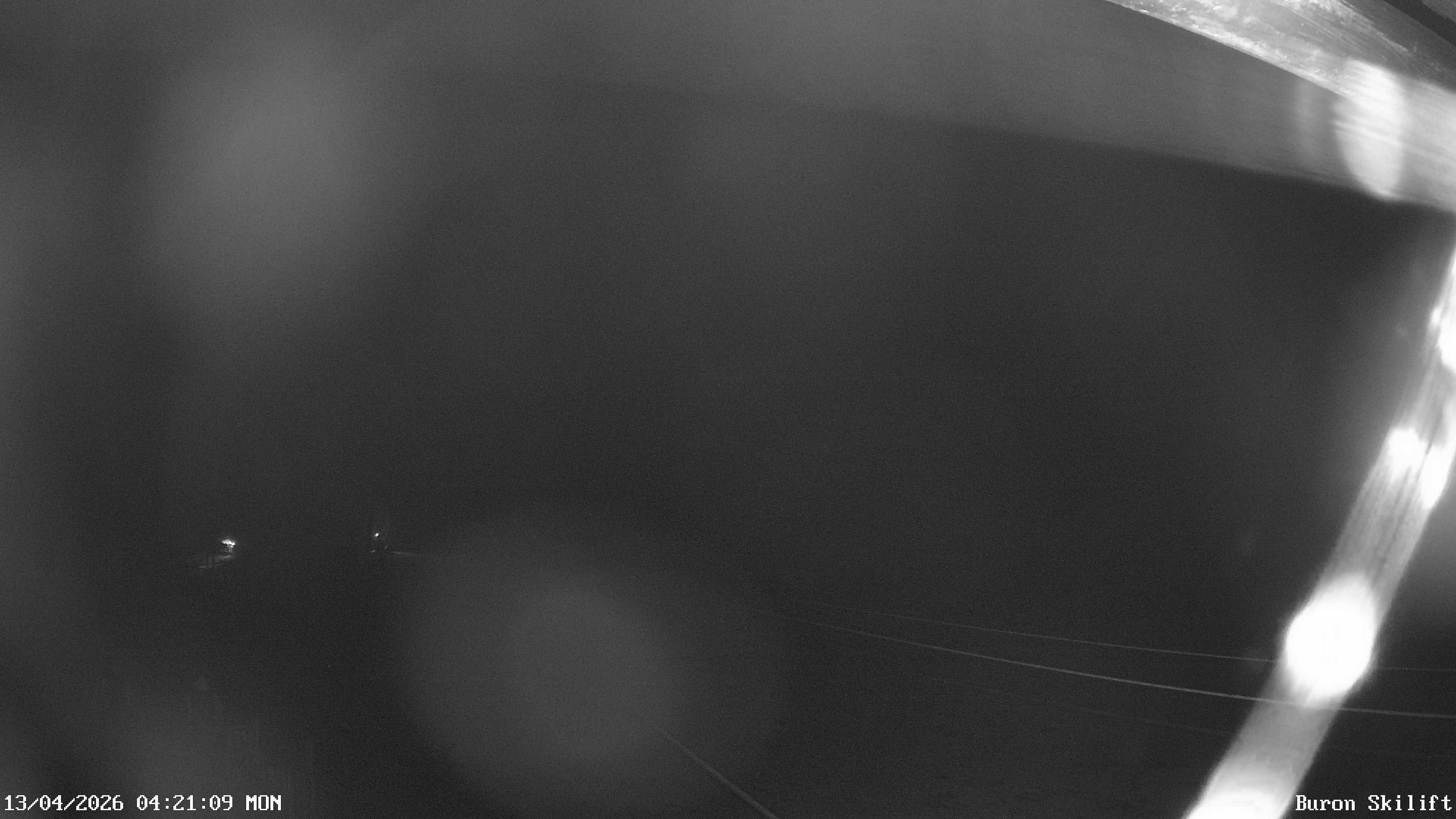 Archived image Webcam Enjoy the panoama view of the ski trail and lift in Buron