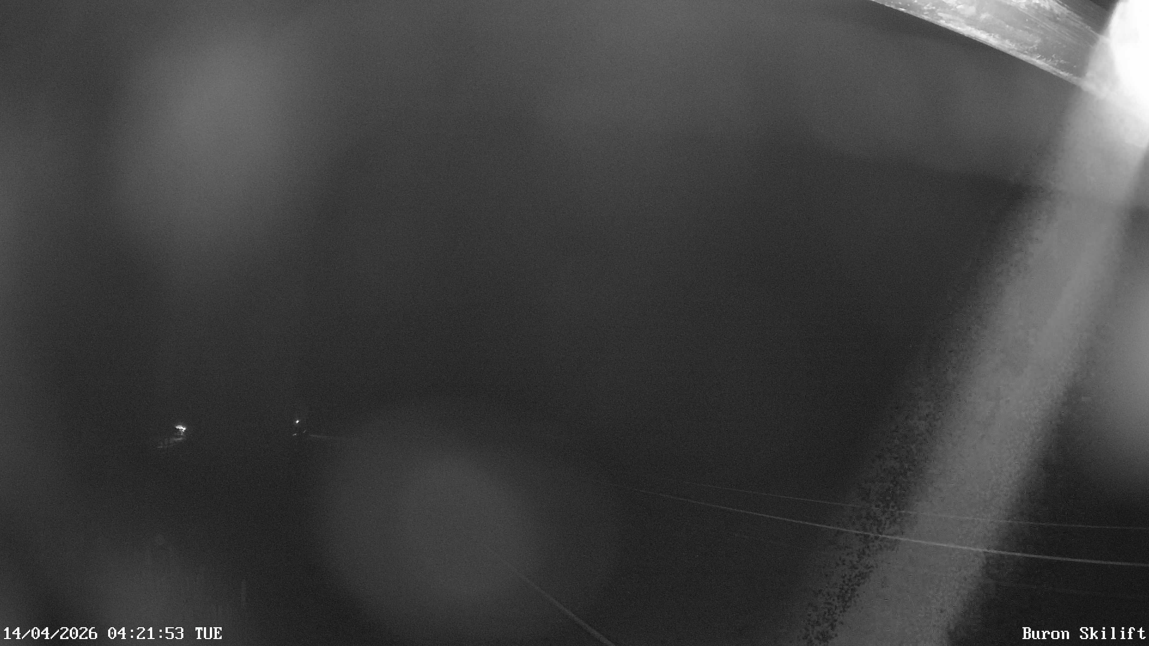 Archived image Webcam Enjoy the panoama view of the ski trail and lift in Buron