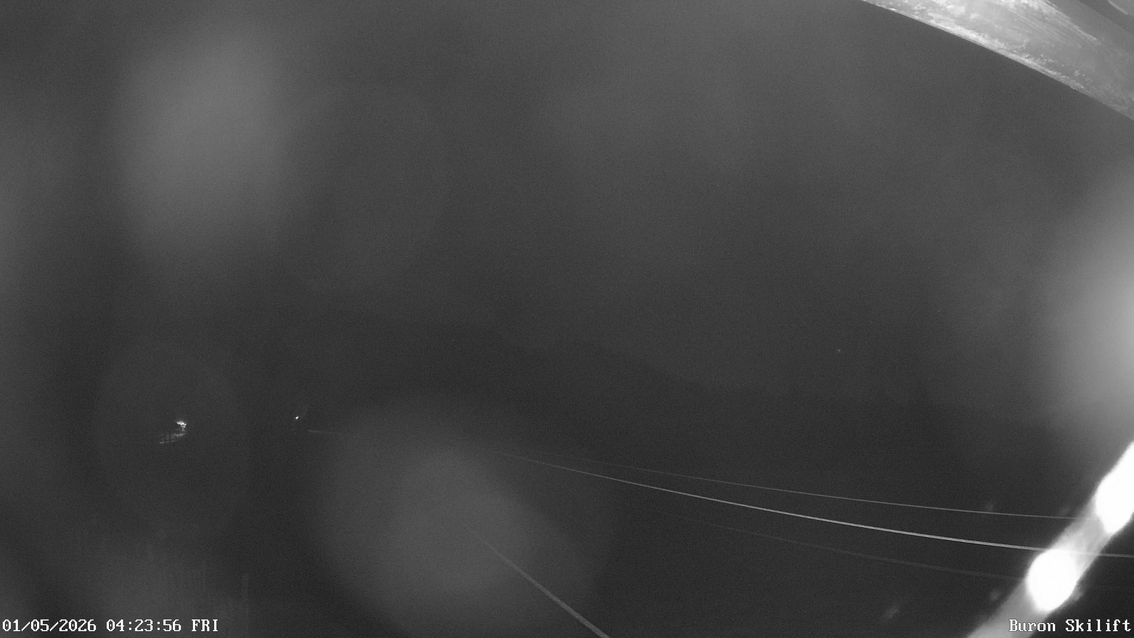 Archived image Webcam Enjoy the panoama view of the ski trail and lift in Buron