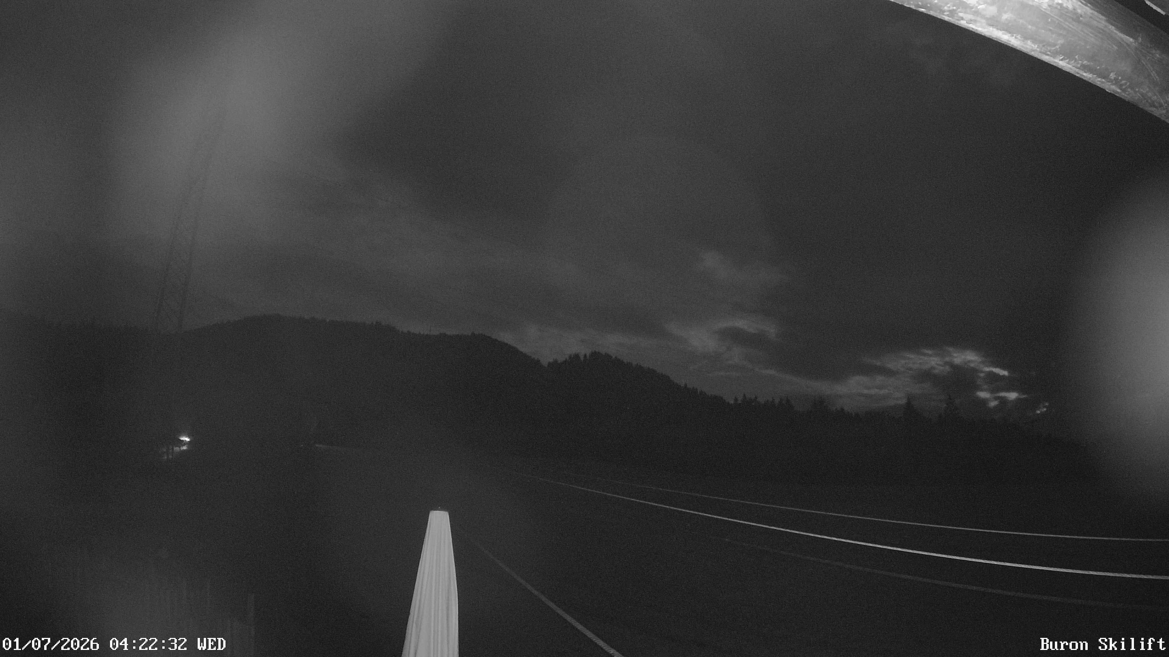 Archived image Webcam Enjoy the panoama view of the ski trail and lift in Buron