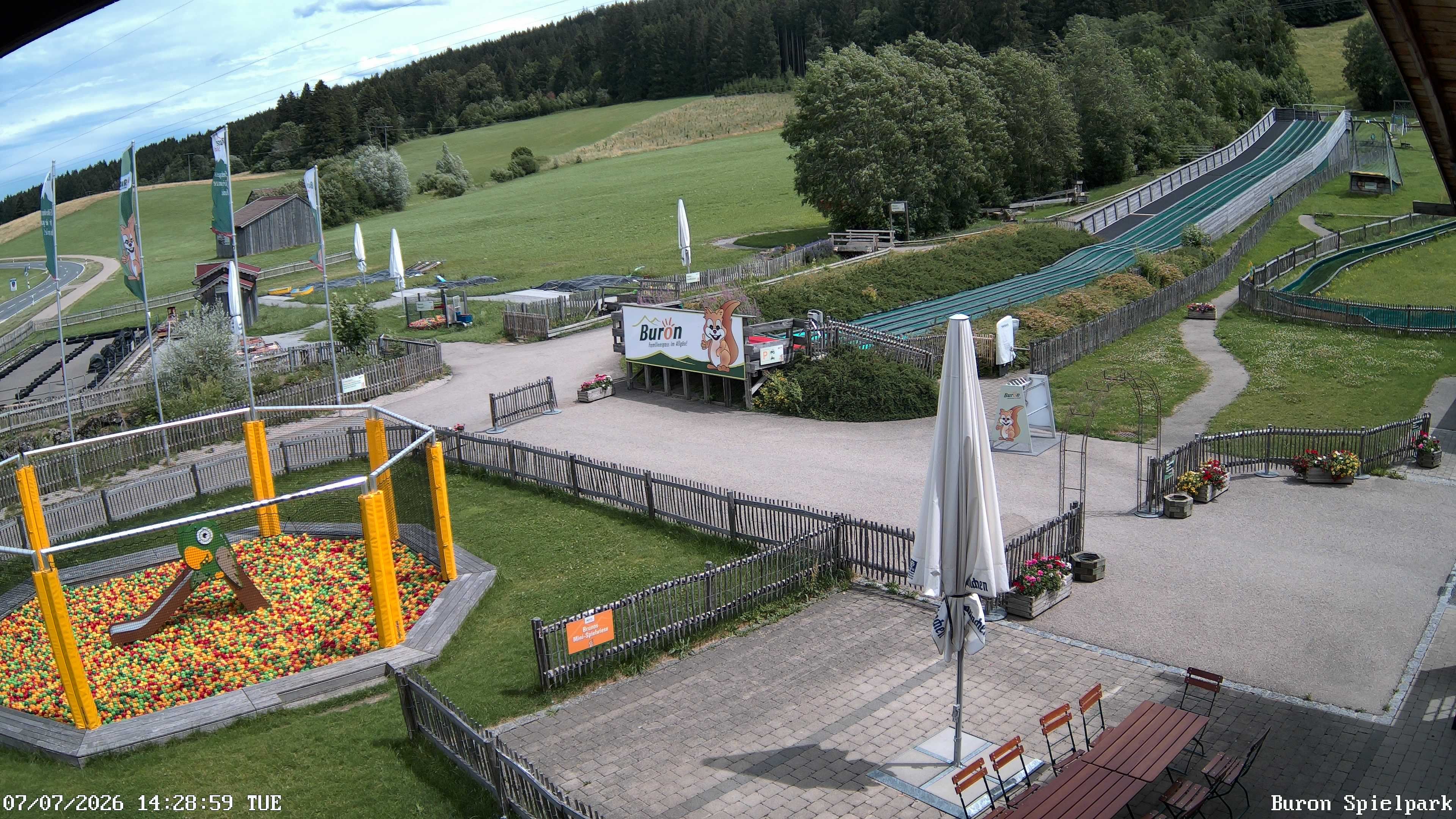 Archiv Foto Webcam Fernsicht auf den Gasthof Buron Stadl im Tal