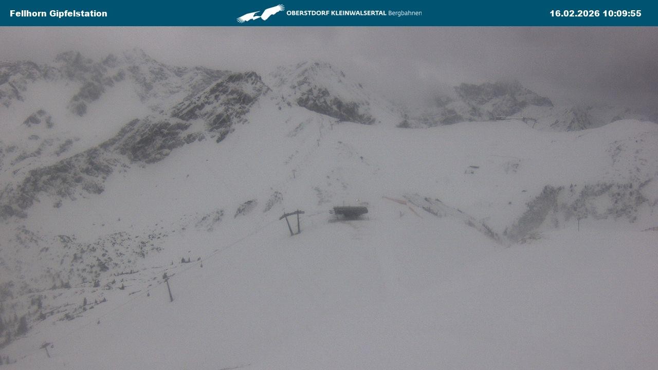Archived image Webcam Fellhornbahn - Top Station (1.967m)