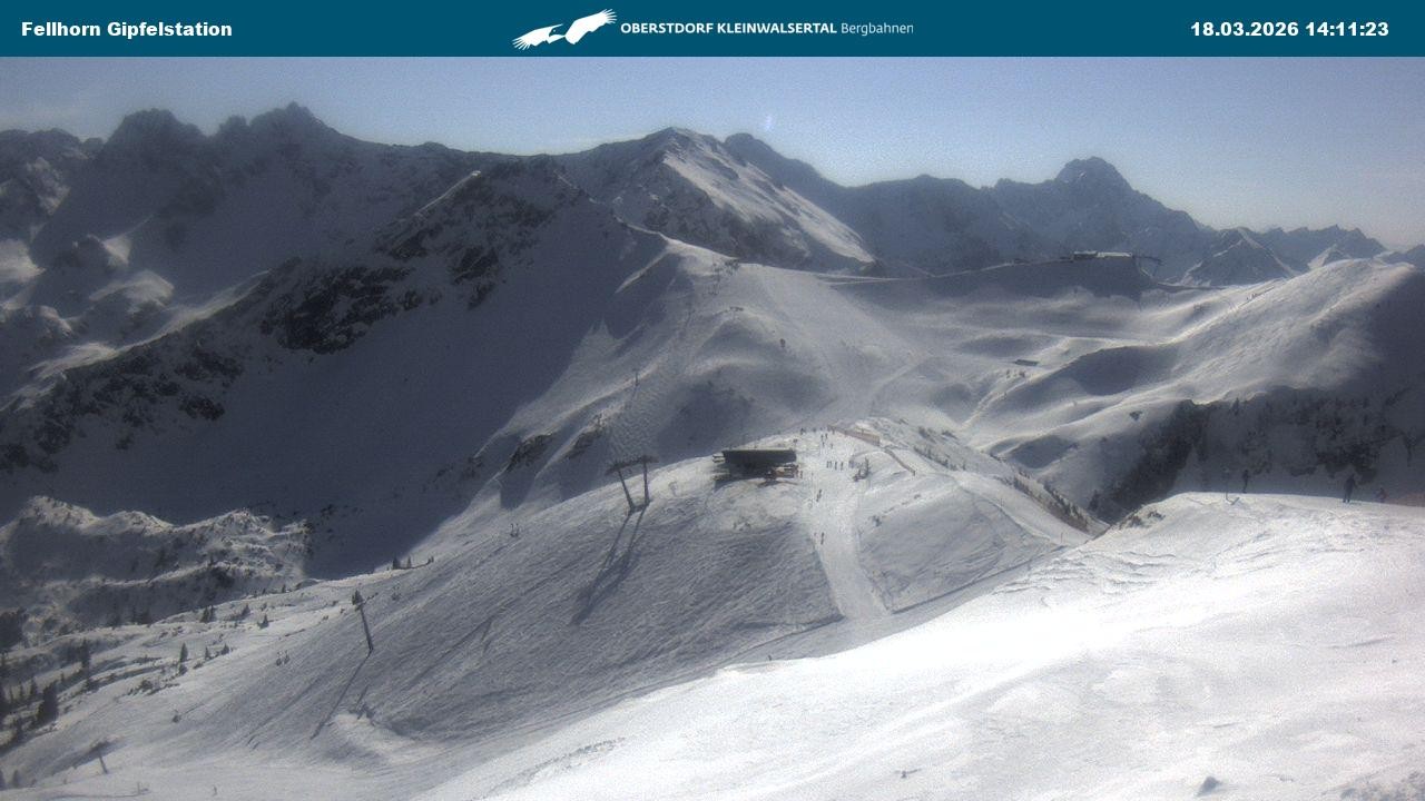 Archived image Webcam Fellhornbahn - Top Station (1.967m)