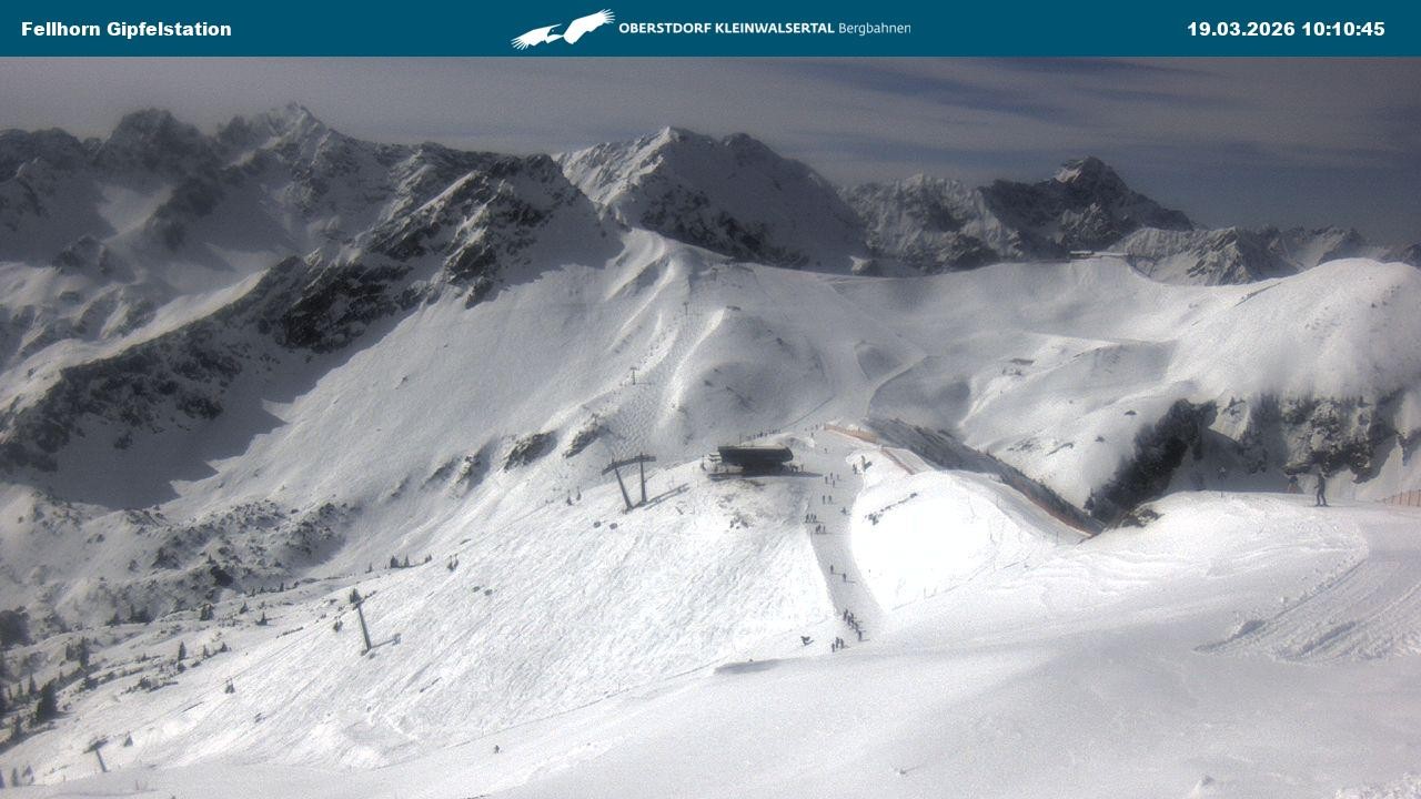 Archived image Webcam Fellhornbahn - Top Station (1.967m)